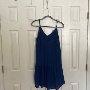Navy Blue Adjustable Straps Summer Alya Brand Boutique Dress Size L